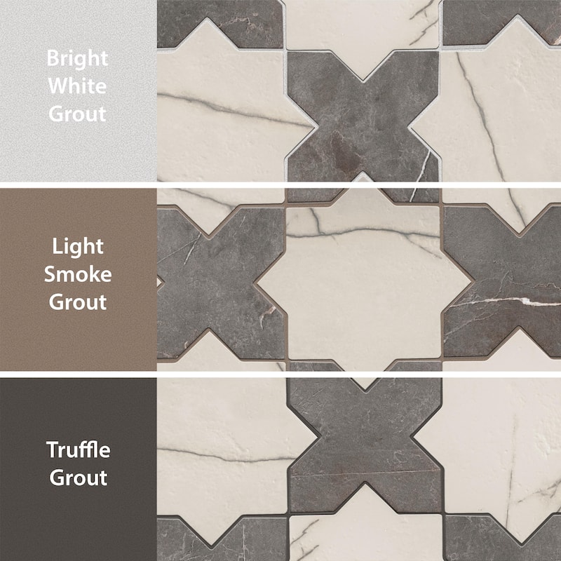 Merola Tile Istanbul Star Day with Night Cross 6" x 12" Porcelain Floor and Wall Tile - Case (32 Tiles)