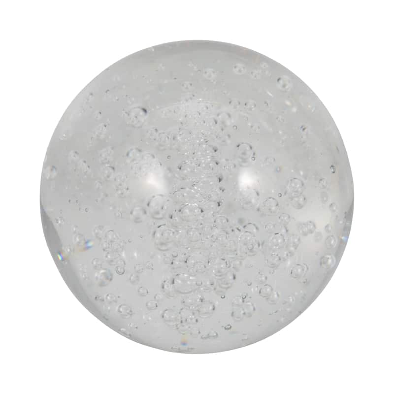 Sagebrook Home Clear Crystal Ball - Elegant Decorative Object For Home Display