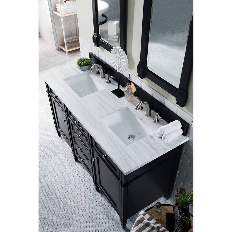 James Martin Vanities Brittany 60" Double Vanity, Black Onyx
