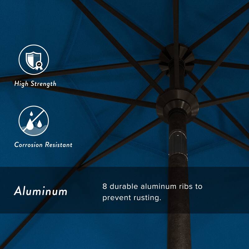 California Umbrella 9' Rd Alum Crank Open Auto Tlit Patio Umbrella