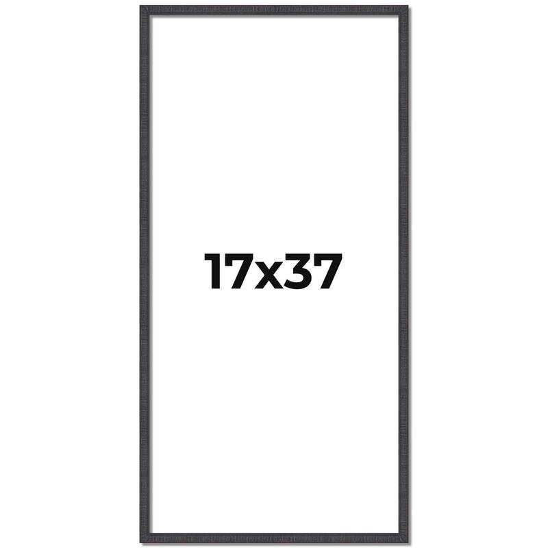 17x37 Frame Brown Solid Wood Picture Frame - Complete Modern Photo