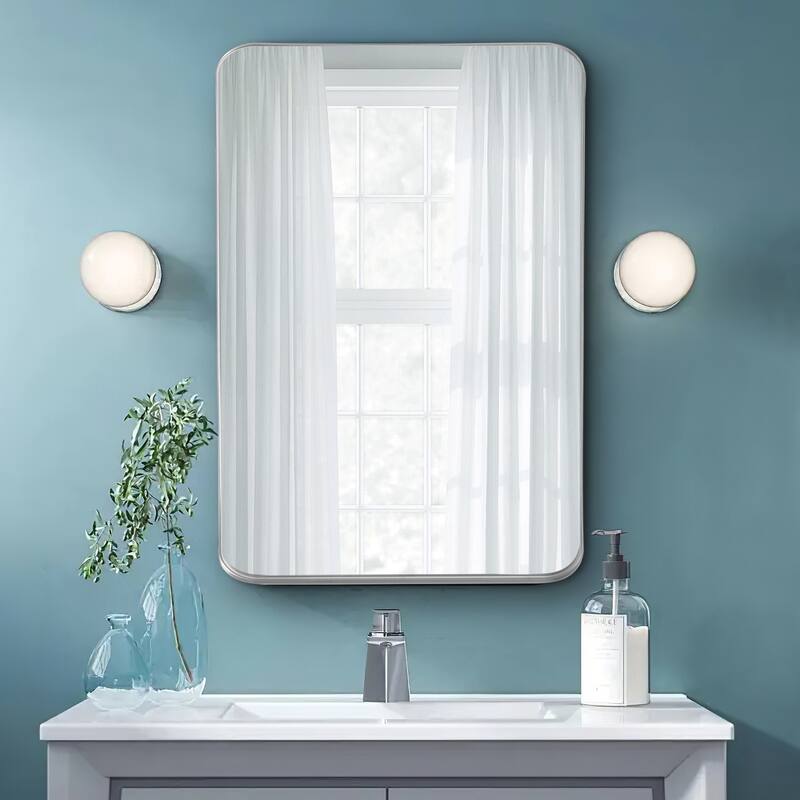 Modern Deep Frame Wall-Mounted Vanity Rectangle Mirror