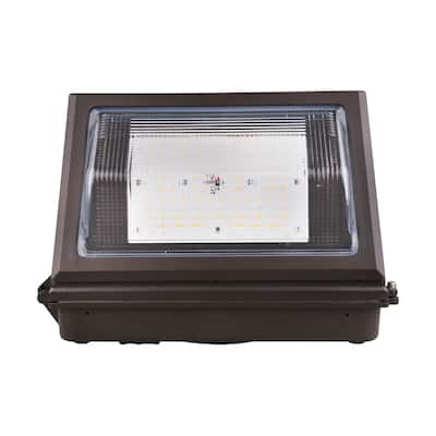 CCT and Wattage Adjustable (80W/100W/120W) LED Cutoff Wall Pack Integrated Bypassable Photocell 120-277 V