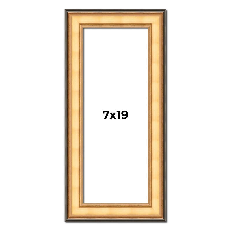 7x19 Frame Gold Plein Aire Solid Wood Picture Frame Width 2 Inches |