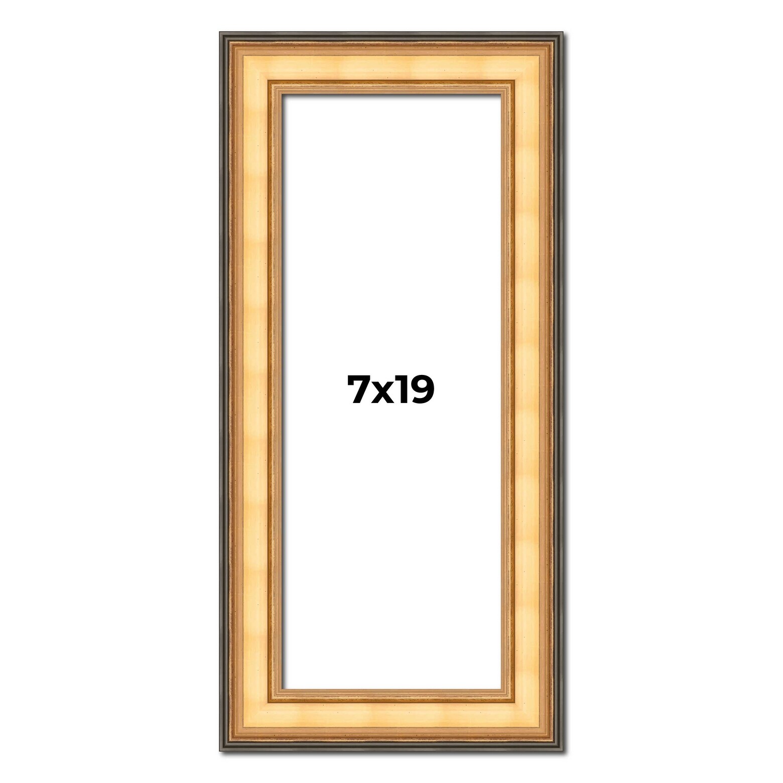 7x19 Frame Gold Plein Aire Solid Wood Picture Frame Width 2 Inches |