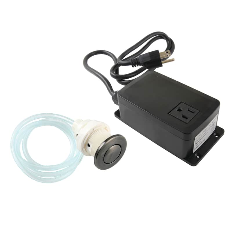 Trimscape Single Outlet Garbage Disposal Air Switch Kit - Black Stainless