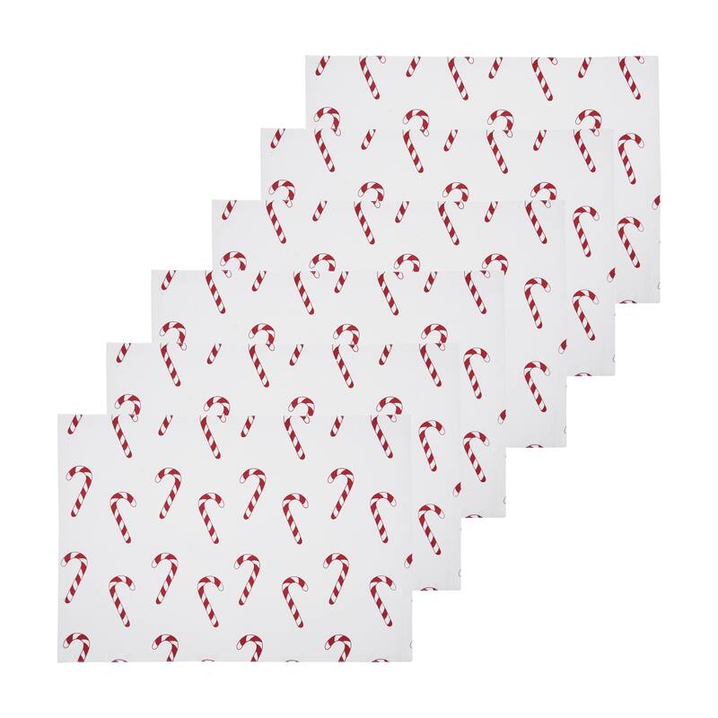 Candy Cane Wishes Placemat Set 6