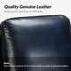 preview thumbnail 7 of 57, Cigar Mid-century Modern Genuine Leather Recliner with Solid Wood Legs and Nailhead Trim Set of 2 by HULALA HOME
