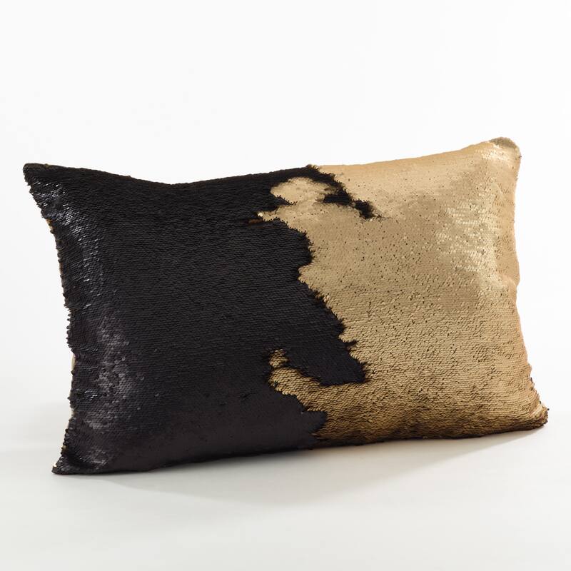 Sirun Collection Sequin Mermaid Design Throw Pillow