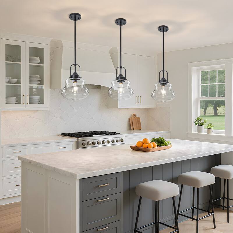 Starsky 1-Light Farmhouse Schoolhouse Single Pendant