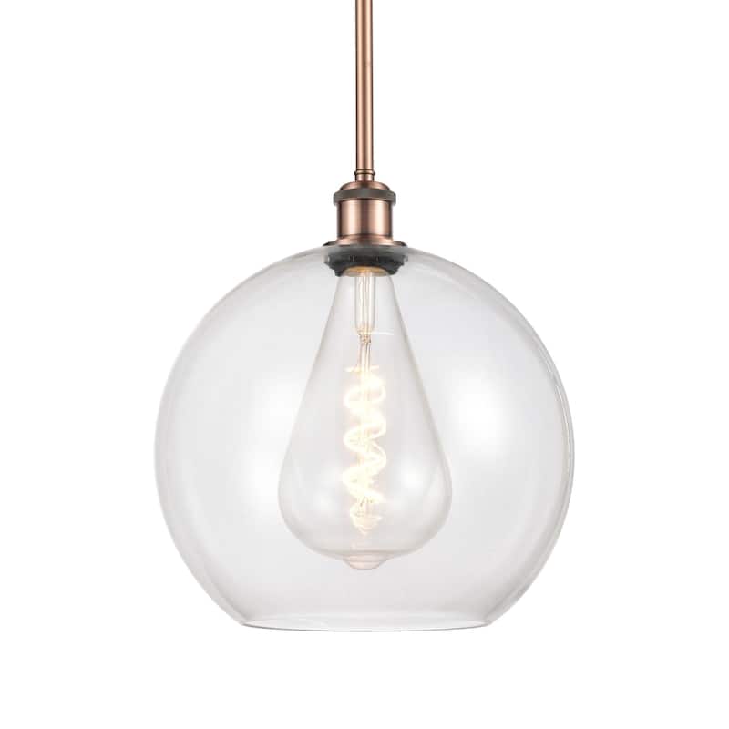 Innovations Lighting 516-1S-14-12 Athens Pendant Athens 12" Wide - Antique Copper / Clear