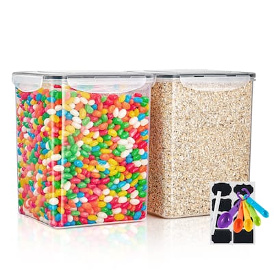 Sorbus Airtight Dry Food Storage Containers with Lids, Labels and Marker BPA Free Kitchen Pantry Organizer - 2 Pack