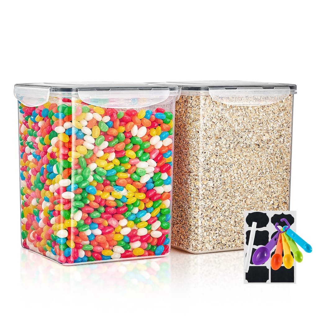 Sorbus Airtight Dry Food Storage Containers with Lids, Labels and Marker BPA Free Kitchen Pantry Organizer - 2 Pack