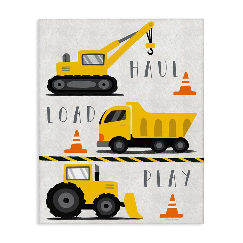 Stupell Haul Load Play Trucks Canvas Wall Art Design By Elizabeth Tyndall - 24 x 30