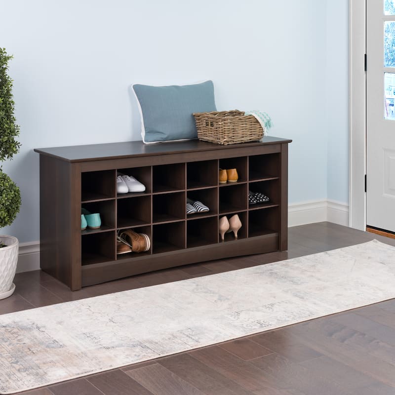 Copper Grove Arrowstone Espresso Shoe Storage Cubbie Bench - Espresso