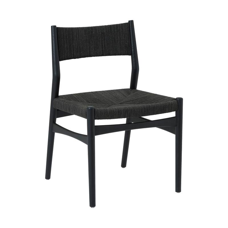 Pasadena Erie 6 Piece Round Dining Set with Buffet and Paper Cord Chairs