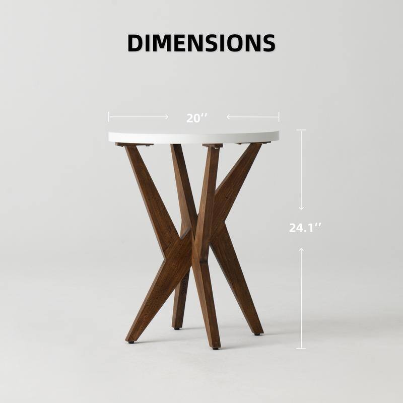 Round Solid Wood Coffee Table