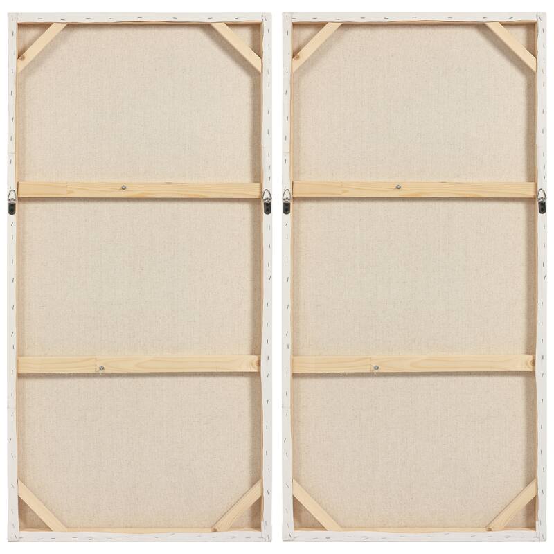 "The Wings" Primo Mixed Media Iron Wall Sculpture on Canvas - Diptych