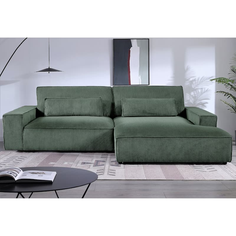 US Pride Furniture 105.52''W Oversized Faing Chaise Sectional Sofa