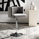 preview thumbnail 2 of 28, SAFAVIEH Couture Zayna Adjustable Barstool. - 21.3"x22.1"x44.1" Light Grey