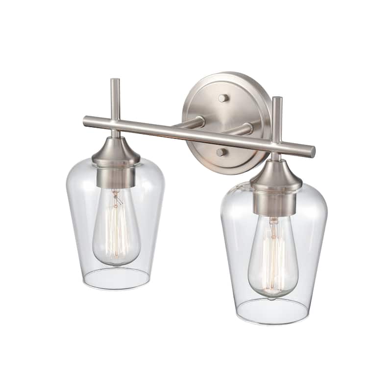 Millennium Lighting Ashford 2 Light Bathroom Vanity Fixture in Multiple Finishes with Clear Glass Shades