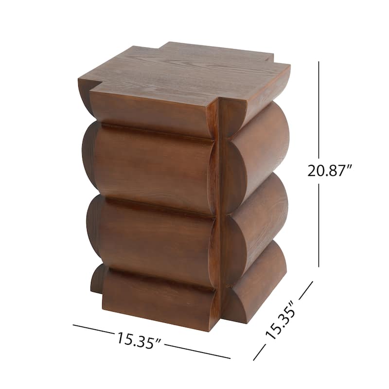 Christopher Knight Home - Camden Modern 15.35" Lightweight End Table with Tiered Shelves for Bedroom, Living Room - 20.87"H