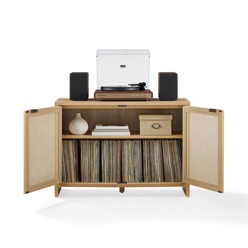 Crosley Kenji Record Player Cabinet With Vinyl Storage - Ash