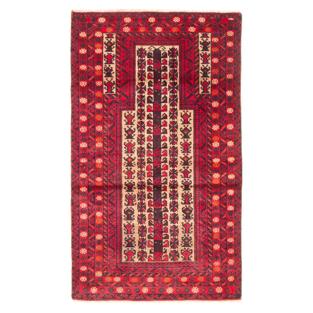 ECARPETGALLERY Hand-knotted Teimani Tan Wool Rug - 2'8 x 4'8