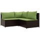 preview thumbnail 43 of 100, vidaXL Patio Corner Sofa with Cushions Black/Brown/Gray Poly Rattan