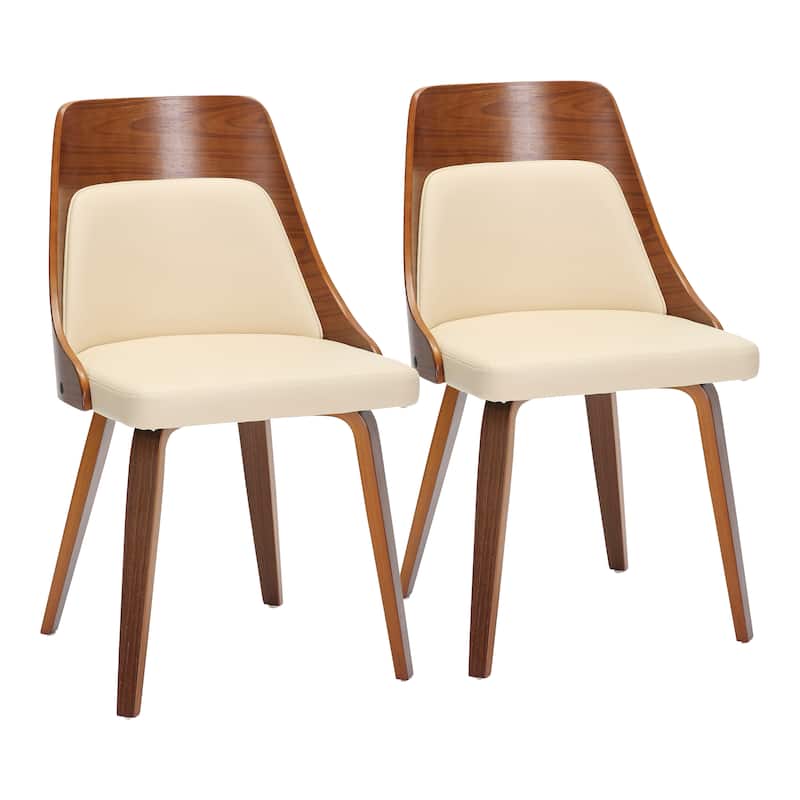 Carson Carrington Vallemala Mid-Century Modern Chair with Bent Wood Legs (Set of 2)