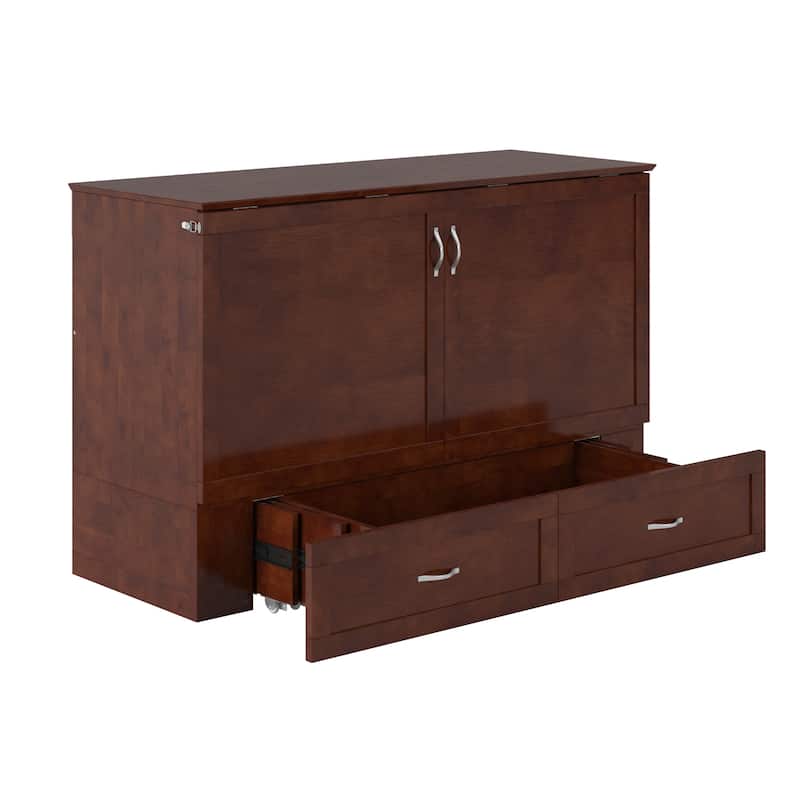 Hamilton Murphy Bed Chest with Mattress and Storage Drawer