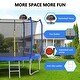 preview thumbnail 5 of 6, 8FT Outdoor Trampoline with Basketball Hoop and Enclosure