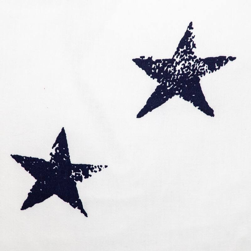 Stars Woven Cotton Throw Pillow - 16" - White and Blue