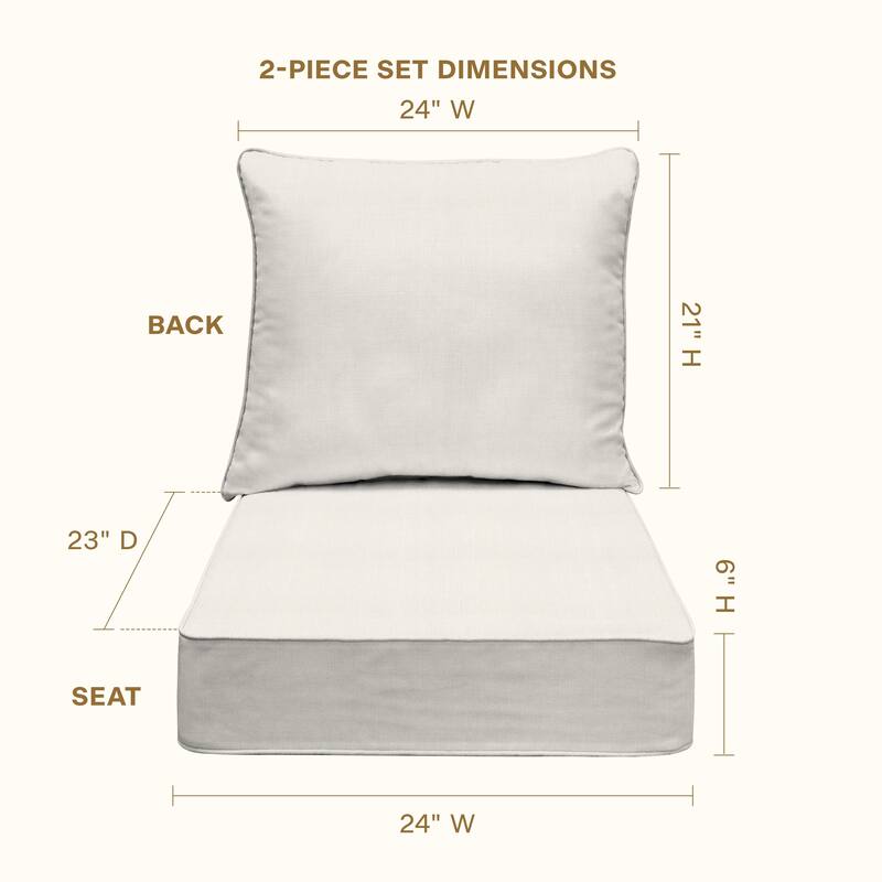 Outdoor Deep Seating Lounge Chair Cushion