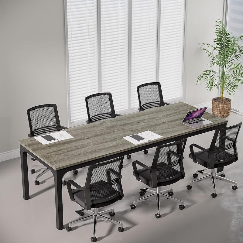 78.74" Large Rectangle Conference Table, Office Meeting/Seminar/Business Table Desk for Office Boardroom & Meeting Room