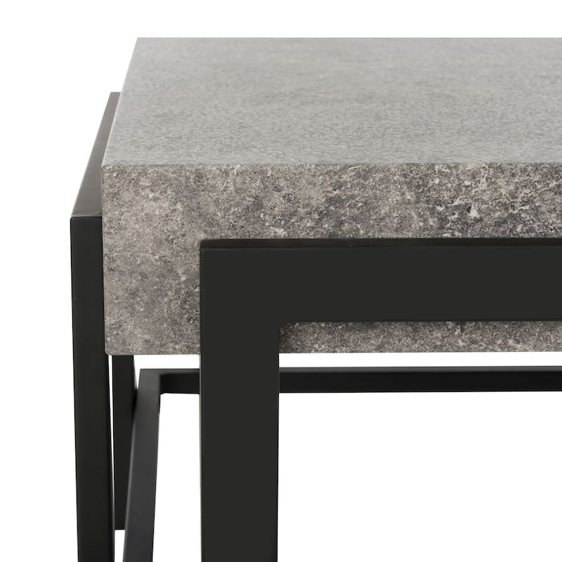 SAFAVIEH Oliver Dark Grey/ Black Coffee Table - 43.3" x 23.6" x 15.7"