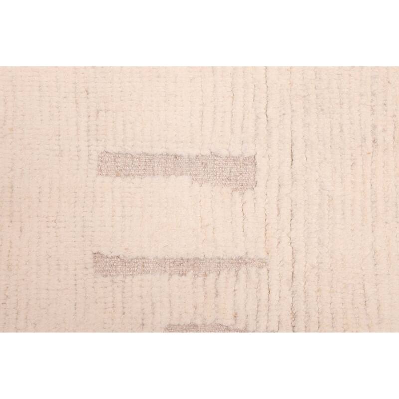 ECARPETGALLERY Hand-knotted Pak Finest Marrakesh Cream Wool Rug - 7'10 x 10'6