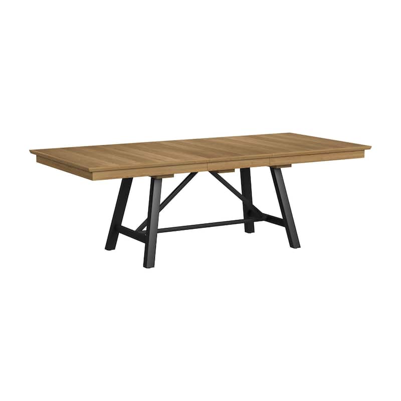 Newport 42x78-96" Extendable Dining Table, Natural Oak