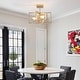 preview thumbnail 19 of 24, Modern Semi Flush Mount Ceiling Light, 3-Light Geometric Square Close to Ceiling Light Fixture for Hallway Foyer Bedroom