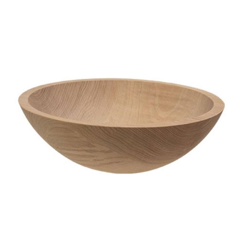 Sand Wooden Bowl Beech Wood Serving Bowl Handcrafted Smooth Finish Salad Snack Display - 3.25" H x 10"Dia 