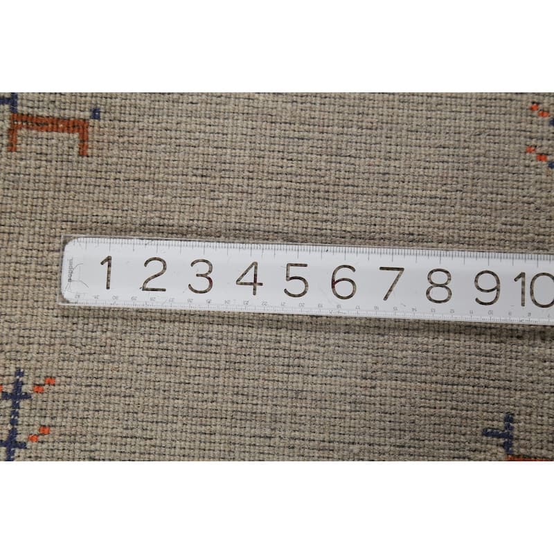 Little Animals Tribal Gabbeh Area Rug Hand-Knotted Wool Carpet - 4'7"x 6'6"