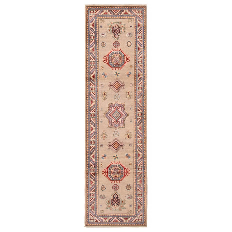 ECARPETGALLERY Hand-knotted Uzbek Ghazni Khaki Wool Rug - 2'9 x 9'10 - Khaki - 2'9 x 9'10