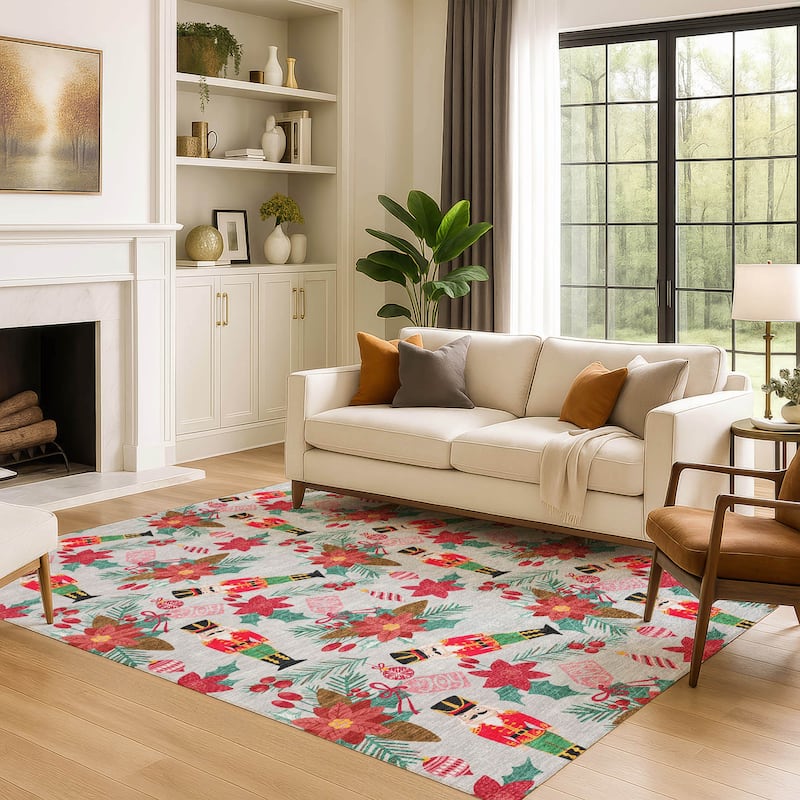 Premium Washable Super Soft Holiday Nutcracker Mayfield Rug