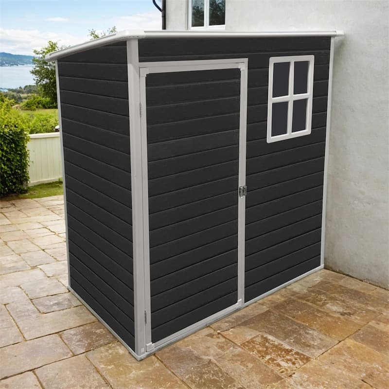5 ft x 3 ft Outdoor Plastic Storage Shed with Floor