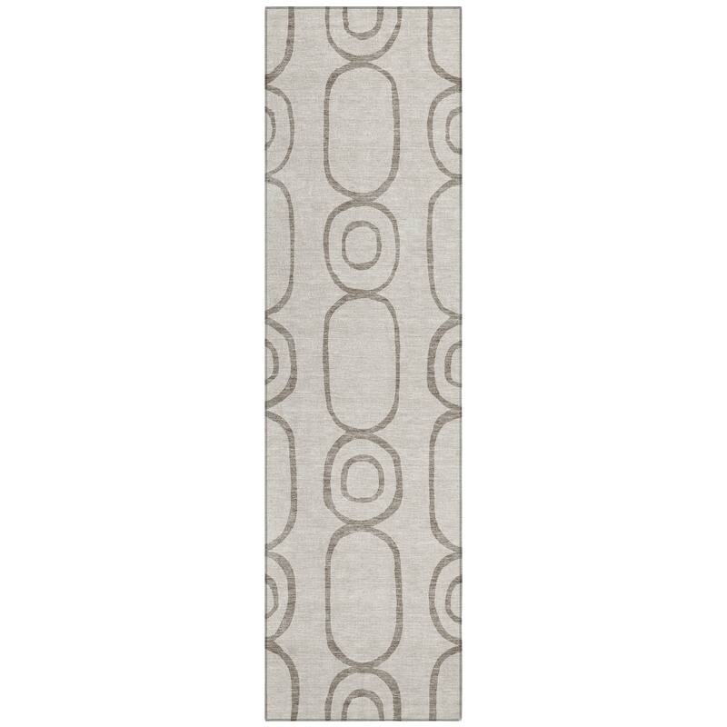 Machine Washable Indoor/ Outdoor Modern Vibe Chantille Rug