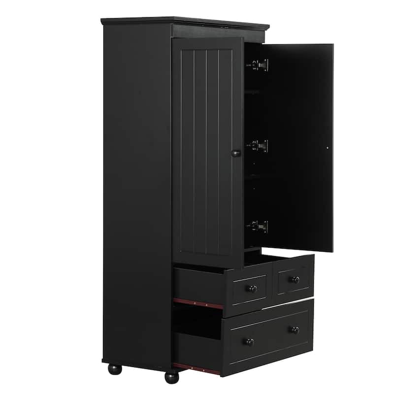 Modern Wooden Bathroom Linen Cabinet