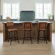 preview thumbnail 4 of 12, Azalea Park Swivel Barstool with Adjustable Height, Set of 3 Brown