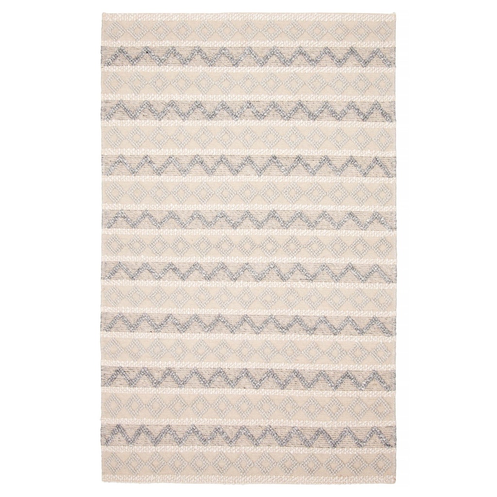 ECARPETGALLERY Braid weave Sienna Grey Wool Rug - 5'0 x 7'8