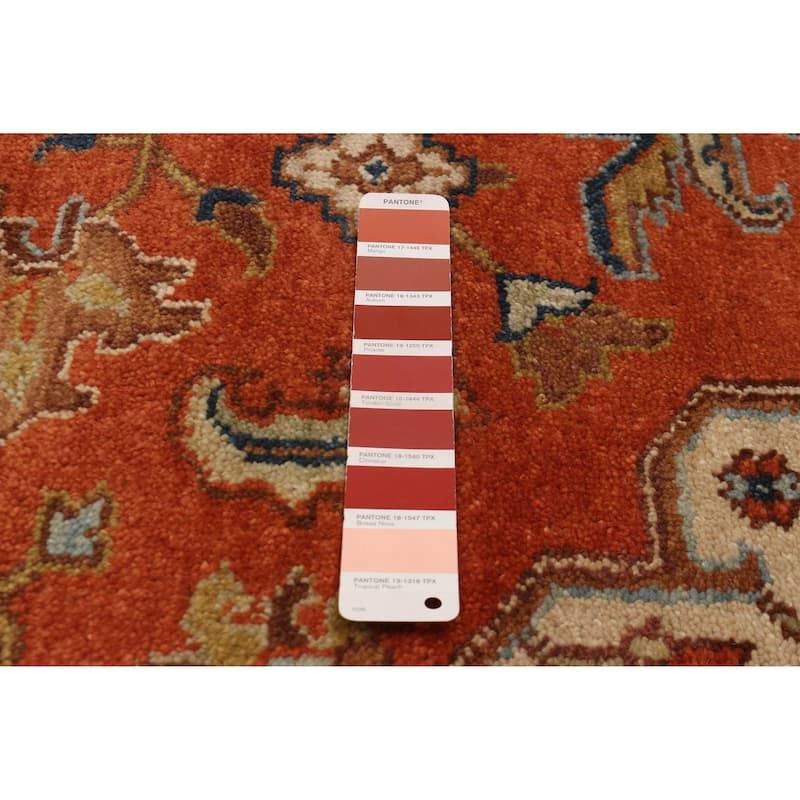 ECARPETGALLERY Hand-knotted Jules Sultane Dark Copper Wool Rug - 7'11 x 11'0