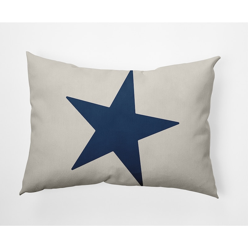 Big Star Nautical Indoor/Outdoor Throw Pillow - Nautical Blue - 14" x 20"
